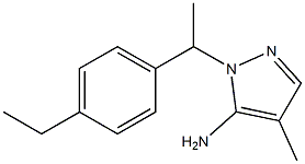 1-[1-(4-ethylphenyl)ethyl]-4-methyl-1H-pyrazol-5-amine Struktur