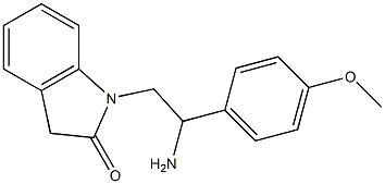 1-[2-amino-2-(4-methoxyphenyl)ethyl]-2,3-dihydro-1H-indol-2-one Structure