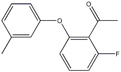 1-[2-fluoro-6-(3-methylphenoxy)phenyl]ethan-1-one Struktur