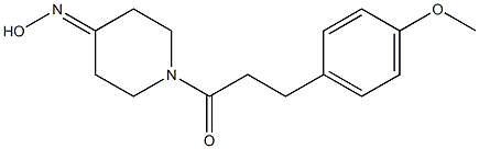 1-[3-(4-methoxyphenyl)propanoyl]piperidin-4-one oxime Struktur