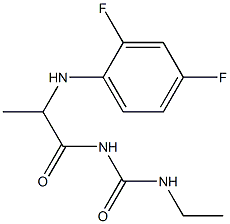 1-{2-[(2,4-difluorophenyl)amino]propanoyl}-3-ethylurea Structure