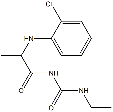 1-{2-[(2-chlorophenyl)amino]propanoyl}-3-ethylurea Struktur