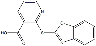 2-(1,3-benzoxazol-2-ylsulfanyl)pyridine-3-carboxylic acid Struktur