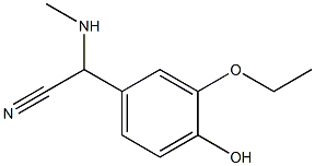 2-(3-ethoxy-4-hydroxyphenyl)-2-(methylamino)acetonitrile Struktur