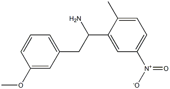 2-(3-methoxyphenyl)-1-(2-methyl-5-nitrophenyl)ethan-1-amine Struktur
