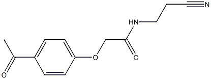 2-(4-acetylphenoxy)-N-(2-cyanoethyl)acetamide Struktur