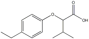 2-(4-ethylphenoxy)-3-methylbutanoic acid Struktur
