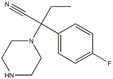 2-(4-fluorophenyl)-2-(piperazin-1-yl)butanenitrile Struktur