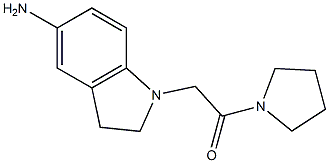 2-(5-amino-2,3-dihydro-1H-indol-1-yl)-1-(pyrrolidin-1-yl)ethan-1-one Struktur
