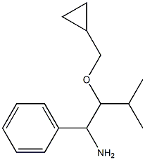 2-(cyclopropylmethoxy)-3-methyl-1-phenylbutan-1-amine Struktur