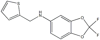 2,2-difluoro-N-(thiophen-2-ylmethyl)-2H-1,3-benzodioxol-5-amine Structure