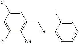 2,4-dichloro-6-{[(2-iodophenyl)amino]methyl}phenol Struktur