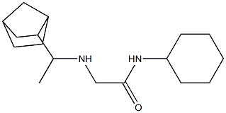 2-[(1-{bicyclo[2.2.1]heptan-2-yl}ethyl)amino]-N-cyclohexylacetamide Struktur