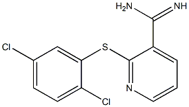 2-[(2,5-dichlorophenyl)sulfanyl]pyridine-3-carboximidamide Struktur
