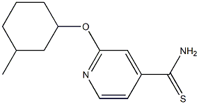 2-[(3-methylcyclohexyl)oxy]pyridine-4-carbothioamide Struktur