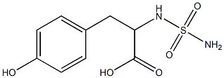 2-[(aminosulfonyl)amino]-3-(4-hydroxyphenyl)propanoic acid Struktur