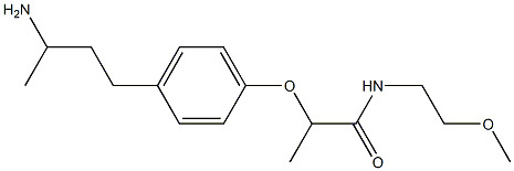 2-[4-(3-aminobutyl)phenoxy]-N-(2-methoxyethyl)propanamide Struktur