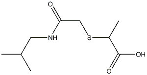 2-{[2-(isobutylamino)-2-oxoethyl]thio}propanoic acid Struktur