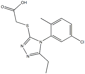 2-{[4-(5-chloro-2-methylphenyl)-5-ethyl-4H-1,2,4-triazol-3-yl]sulfanyl}acetic acid Struktur