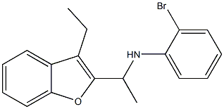 2-bromo-N-[1-(3-ethyl-1-benzofuran-2-yl)ethyl]aniline Struktur