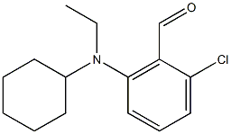 2-chloro-6-[cyclohexyl(ethyl)amino]benzaldehyde Struktur