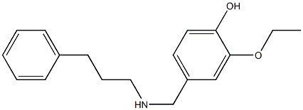 2-ethoxy-4-{[(3-phenylpropyl)amino]methyl}phenol Struktur