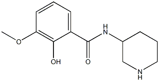 2-hydroxy-3-methoxy-N-piperidin-3-ylbenzamide Struktur