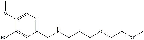 2-methoxy-5-({[3-(2-methoxyethoxy)propyl]amino}methyl)phenol Struktur