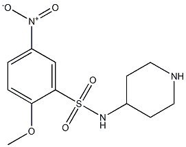 2-methoxy-5-nitro-N-(piperidin-4-yl)benzene-1-sulfonamide Struktur