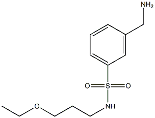 3-(aminomethyl)-N-(3-ethoxypropyl)benzenesulfonamide Struktur