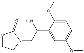 3-[2-amino-2-(2,5-dimethoxyphenyl)ethyl]-1,3-oxazolidin-2-one Struktur