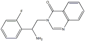 3-[2-amino-2-(2-fluorophenyl)ethyl]-3,4-dihydroquinazolin-4-one Struktur