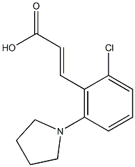 3-[2-chloro-6-(pyrrolidin-1-yl)phenyl]prop-2-enoic acid Struktur
