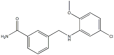 3-{[(5-chloro-2-methoxyphenyl)amino]methyl}benzamide Struktur