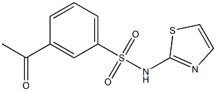 3-acetyl-N-(1,3-thiazol-2-yl)benzene-1-sulfonamide Struktur