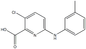 3-chloro-6-[(3-methylphenyl)amino]pyridine-2-carboxylic acid Struktur