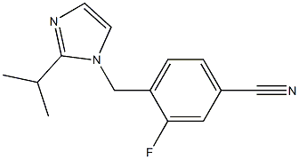 3-fluoro-4-{[2-(propan-2-yl)-1H-imidazol-1-yl]methyl}benzonitrile Struktur