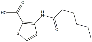 3-hexanamidothiophene-2-carboxylic acid Struktur