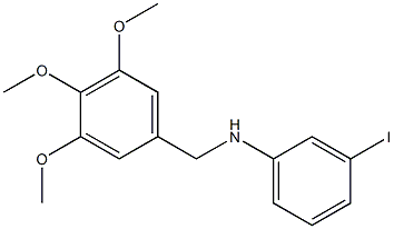 3-iodo-N-[(3,4,5-trimethoxyphenyl)methyl]aniline Struktur