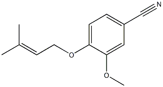 3-methoxy-4-[(3-methylbut-2-enyl)oxy]benzonitrile Struktur