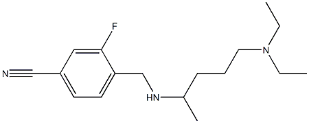 4-({[5-(diethylamino)pentan-2-yl]amino}methyl)-3-fluorobenzonitrile Struktur