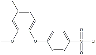 4-(2-methoxy-4-methylphenoxy)benzene-1-sulfonyl chloride Struktur