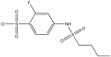 4-(butane-1-sulfonamido)-2-fluorobenzene-1-sulfonyl chloride Structure