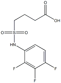 4-[(2,3,4-trifluorophenyl)sulfamoyl]butanoic acid Struktur
