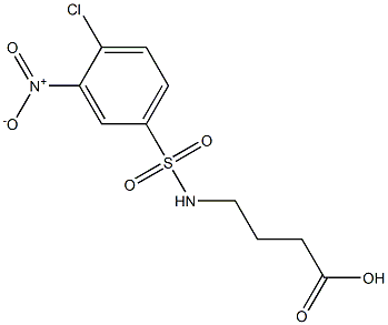 4-[(4-chloro-3-nitrobenzene)sulfonamido]butanoic acid Struktur