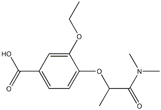 4-[1-(dimethylcarbamoyl)ethoxy]-3-ethoxybenzoic acid Structure