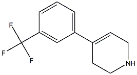 4-[3-(trifluoromethyl)phenyl]-1,2,3,6-tetrahydropyridine Struktur