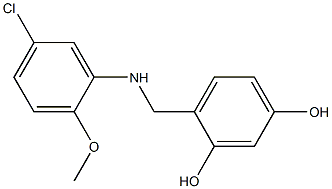 4-{[(5-chloro-2-methoxyphenyl)amino]methyl}benzene-1,3-diol Struktur