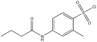 4-butanamido-2-methylbenzene-1-sulfonyl chloride Struktur