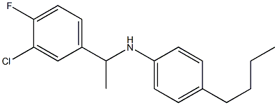 4-butyl-N-[1-(3-chloro-4-fluorophenyl)ethyl]aniline 結(jié)構(gòu)式